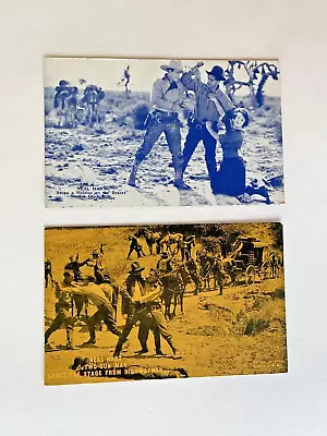 Vintage 1920-30 Arcade Style Silent Picture Cards NEAL HART Two-Gun Man +Stops A • $9.99