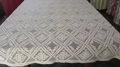 Vintage Cream  Lace  Tablecloth 161  Cms X 128 Cms Polyester quality • $19