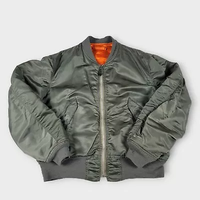 Vtg Flight Jacket Alpha Industries L2-B 1973 Reversible Size Large Militaria USA • $120