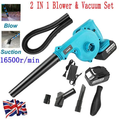 Cordless Air Blower Suction Garden Leaf Snow Dust Vacuum Cleaner For Makita 18V • £28.58