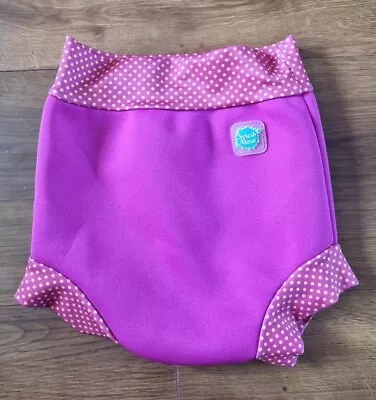 Splash About Happy Swim Nappy Cute Pink Large Size  (6 To 12 Months)  • £4