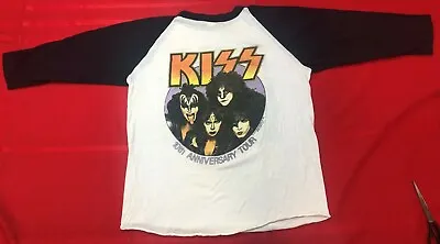 KISS 1982 10th Anniv Tour T Shirt  Vtg 80s Concert Eric Carr Vinnie Vincent NICE • $590