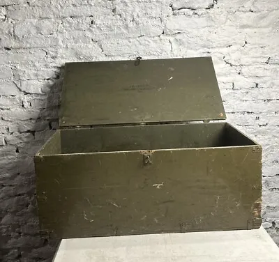 WWII Military Foot Locker Trunk. Made In 1943 In USA.  • $50