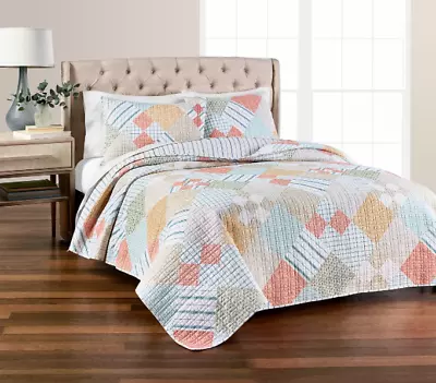 Martha Stewart Collection Rural Escape FULL QUEEN Quilt Patchwork Bedspread • $99.95