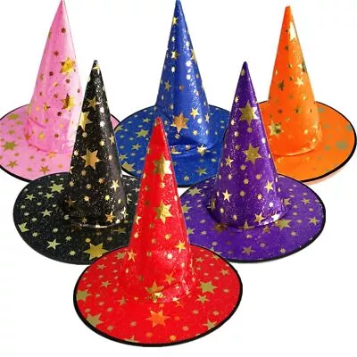 Children Gift Wizard Cap Halloween Witch Hat Bronzing Costume Headwear • $9.75