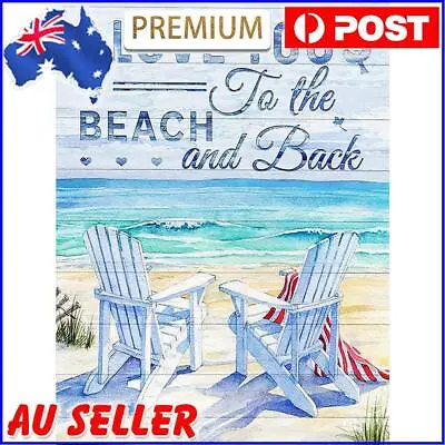 $11.07 • Buy 5D Diamond Painting Kit Love You Beach Full Round Drill Rhinestone DIY Wall AU