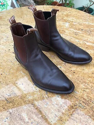 R M Williams Yearling Boots Size 8E Chestnut Leather • £175