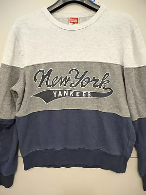 Homage Sweatshirt Mens Medium Blue New York Yankees Colorblock Spellout Oversize • $20