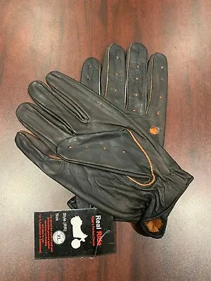 Genuine Leather Men Driving Motorcycle Costume Gloves Distressed Brown • $19.99