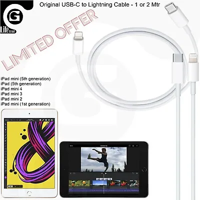 Original Apple USB-C To Lightning Cable Charging Lead IPad Mini All Models UK • £14.99