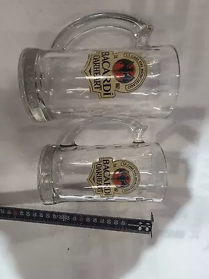 2 X Bacardi Oakheart Glass Tankard Stein  Brand New  • $29.95