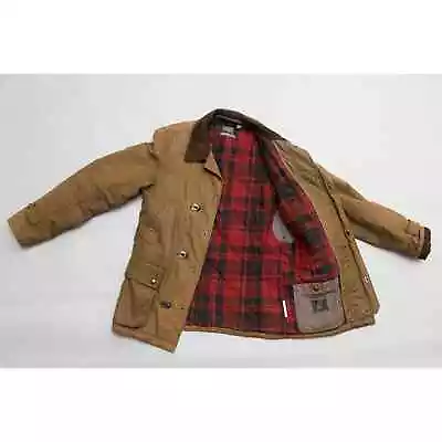 Rare Vintage J Crew Woodland Jacket Flannel-lined Waxed Cotton | Size Small • $149