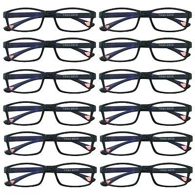 12 Packs Unisex Rectangular Frame Reading Glasses Classic Readers For Men Women • $17.79