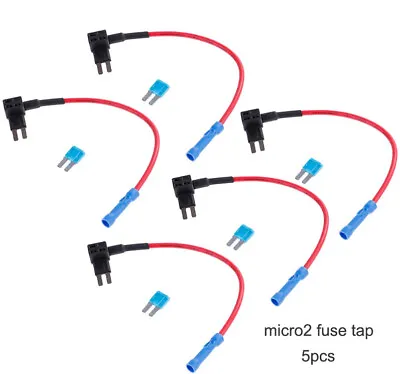 5PCS Micro2 Fuse Tap Mini Fuse Holder ADD-A-CIRCUIT Blade ATR 15A Fuse 16 AWG • $10.21