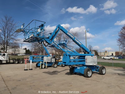 $11100 • Buy 2014 Genie Z-60/34 60’ 4WD Diesel Articulating Boom Lift Aerial Genset Bidadoo