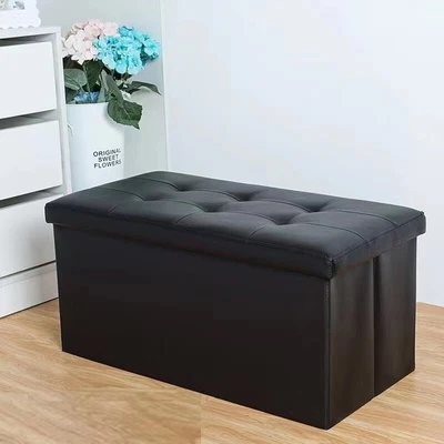 £24.99 • Buy Folding Storage Ottoman Seat Stool Storage Boxes Home Chair Footstool Bench UK