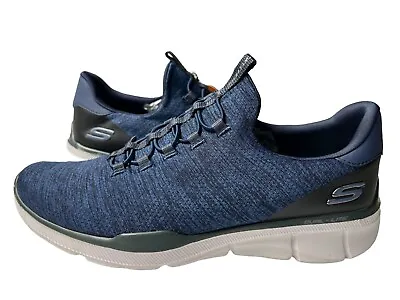 Skechers Relaxed Fit Equalizer 5 Men Size US 10  Walking Shoe Navy Sneaker • $39.99