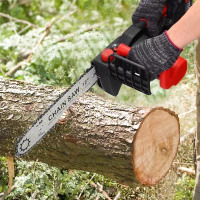 12 Electric Cordless Chainsaw Powerful Wood Cutter Saw + Battery For Makita • £35.79