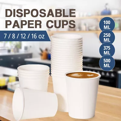 Disposable Coffee Cups 8oz 12oz 16oz Bulk Takeaway Paper Triple Wall Take Away • $12.99