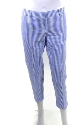 J Crew Women's Striped City Fit Skimmer Pants Blue Size 0 • $42.69