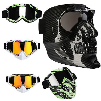 Motorcycle Goggles Face Mask Dirt Bike Motocross Off-Road MX ATV Eyewear Glasses • $13.29