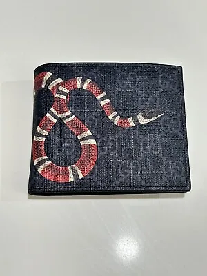 GUCCI Kingsnake Black Bifold Wallet • $115