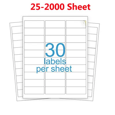 1  X 2 5/8  Address Mailing Labels Sheet FBA SKU Labels 30/sheet 30 UP Adhesive • $6.99