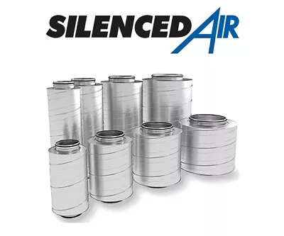 Fan Acoustic Ducting Silencer Air Flow Sound Reduction Silenced Air Hydroponic • £48.95