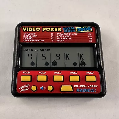 TESTED Vintage RADICA VIDEO POKER Royal Flush 2000 Electronic Handheld • $4.99