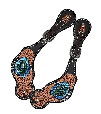 Spur Straps - Beaded Cactus (Ladies) By Rafter T Ranch Company • $69.95
