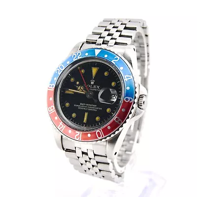 Rolex GMT Master 1675 PCG Gilt Chapter Ring Dial 1959 Vintage Rare • $56023.27