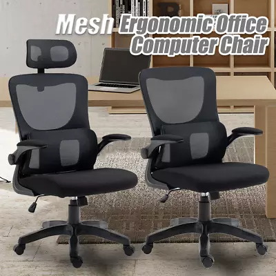 Gretin Ergonomic Office Chair Desk Home Mesh Computer Black Executive Reclining • $85.99