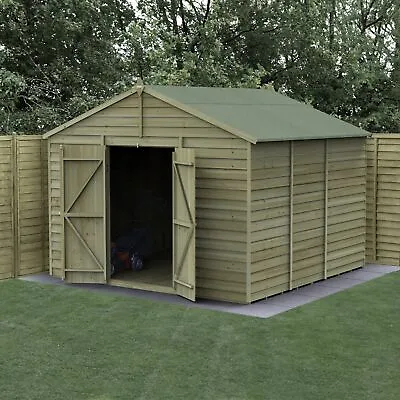 Forest 4Life 10x10 Apex Shed No Window Double Door 25yr Guarantee Free Delivery • £1069.99