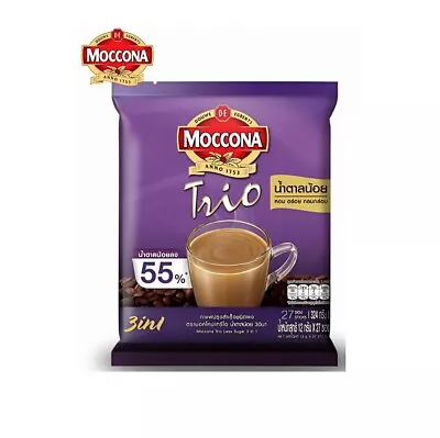 MOCCONA TRIO Less Sugar 55% Coffee 3 In 1 Delicious Mellow Slim 27 Sachets • $42