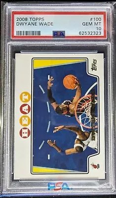 2008 Topps Dwyane Wade Gold Foil #100  PSA 10 • $49.99