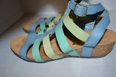 £9.99 • Buy Moshulu Leather Strappy Gladiator Sandals Wedge Heels  Size UK 6 / 39