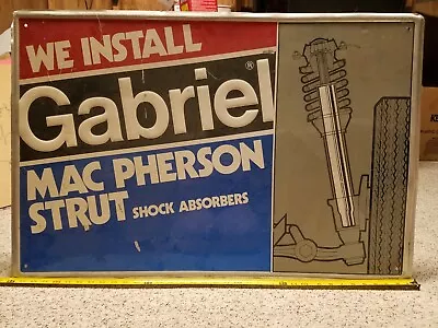 RARE 80'S  We Install Gabriel MacPherson Strut Shock Absorber   Tin Sign 36x24  • $157.45