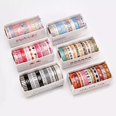 $5.49 • Buy 10X Bronzing Washi Tape Set Masking Sticker Scrapbooking Stationery Planner DIY