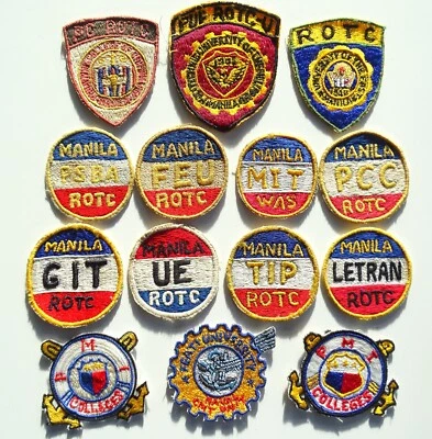 Rare Wwii Manila Rotc U.s. Occupation Of Phillippines Military Patches Badges • £45