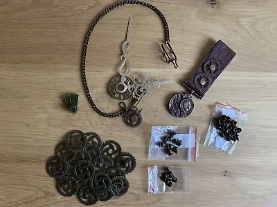 Steampunk Bundle Metal Bronze Gold Cogs And Gears Clock Hand Charm Mix - All New • £20