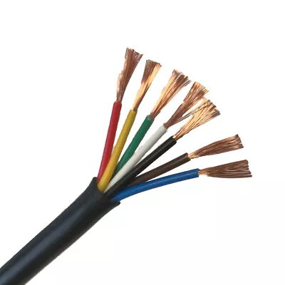 £12.97 • Buy 5 Metres 7 Core Automotive Cable Towing Trailer Wire Thinwall Multicore 12V 24V