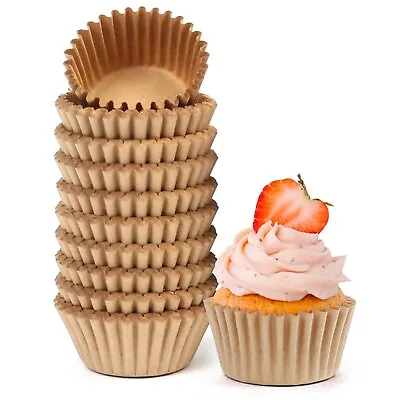 $7.59 • Buy Mini Natural Cupcake Liners 500 Count Food Grade Grease-Proof Baking Cups Paper