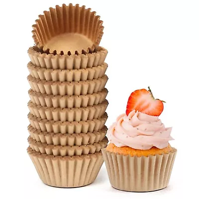 $7.59 • Buy Mini Natural Cupcake Liners 500 Count Food Grade Grease-Proof Baking Cups Paper