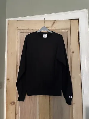 CHAMPION REVERSE WEAVE Mens Sweatshirt Black S • £5