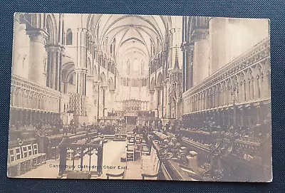 Unposted JG Charlton Postcard - Choir East Canterbury Cathedral (b) • £1.50