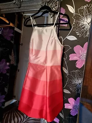 £20 • Buy Coast Uk14 Graduated Pinky Stripes Dress