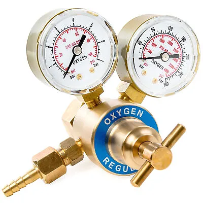 Solid Brass Replacement Oxygen Regulator Gauge 0-4000 PSI For Victor Style Kit • $27.99