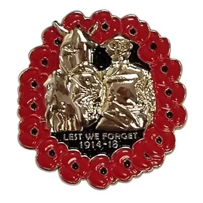 Remembrance Enamel Lapel Badge Military Brooch Veteran • £3.95