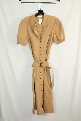 Shoshanna Yana Womens Almond Button Down Belted Dress #6 $262 • $55.99