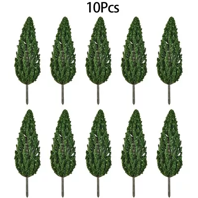 10pcs 15cm Deep Green Model Pine Trees For O G Scale Railway Scenery Layout~ • $11.84